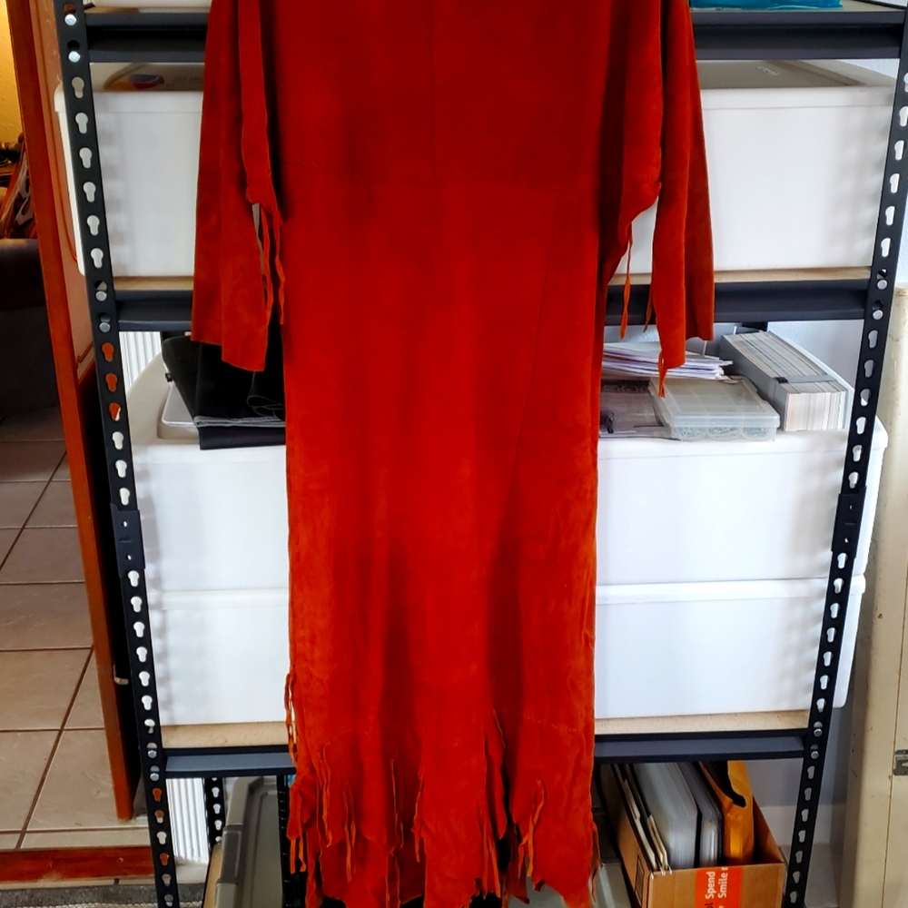 Fringed Leather Dress